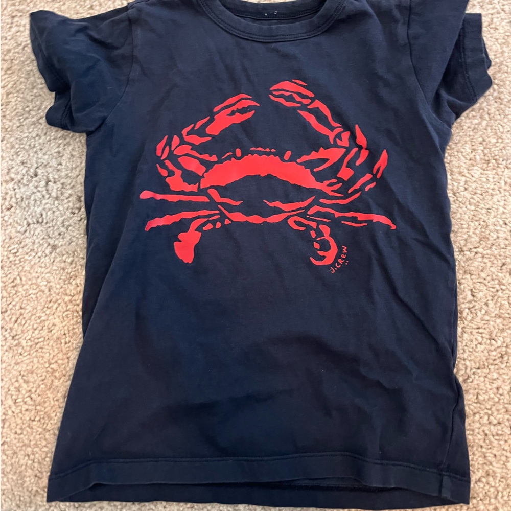 J Crew crab graphic tee sz 4-5